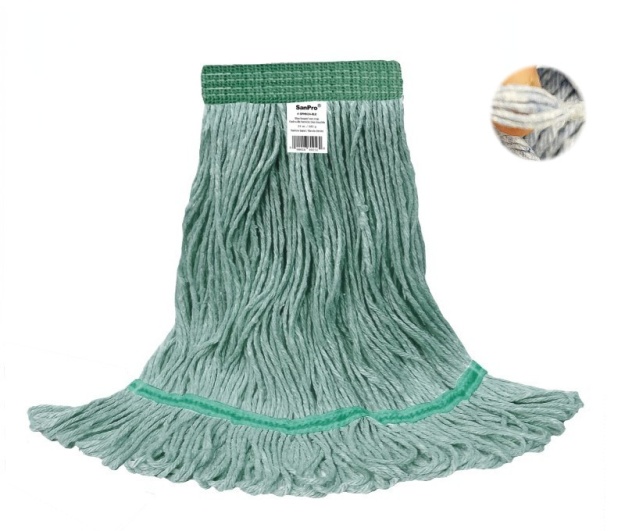 20 oz Green Loop Mop with Green Narrow Band